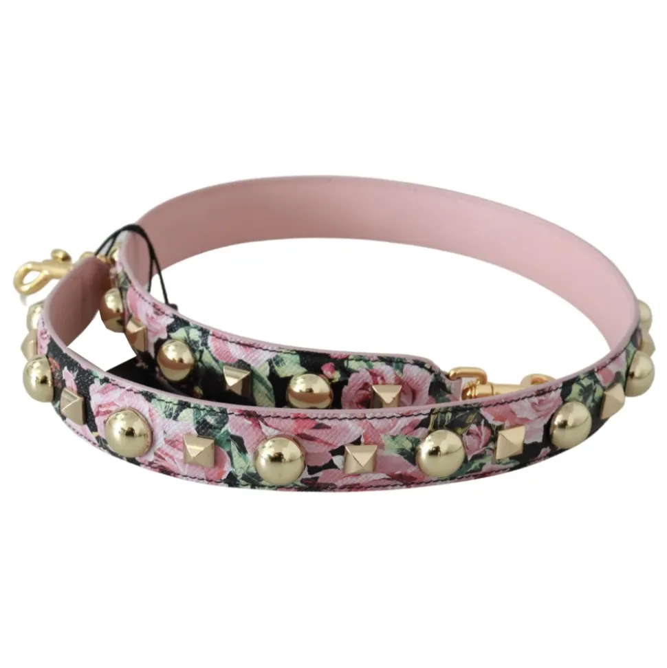 Blumiges Gold Stud Lederband