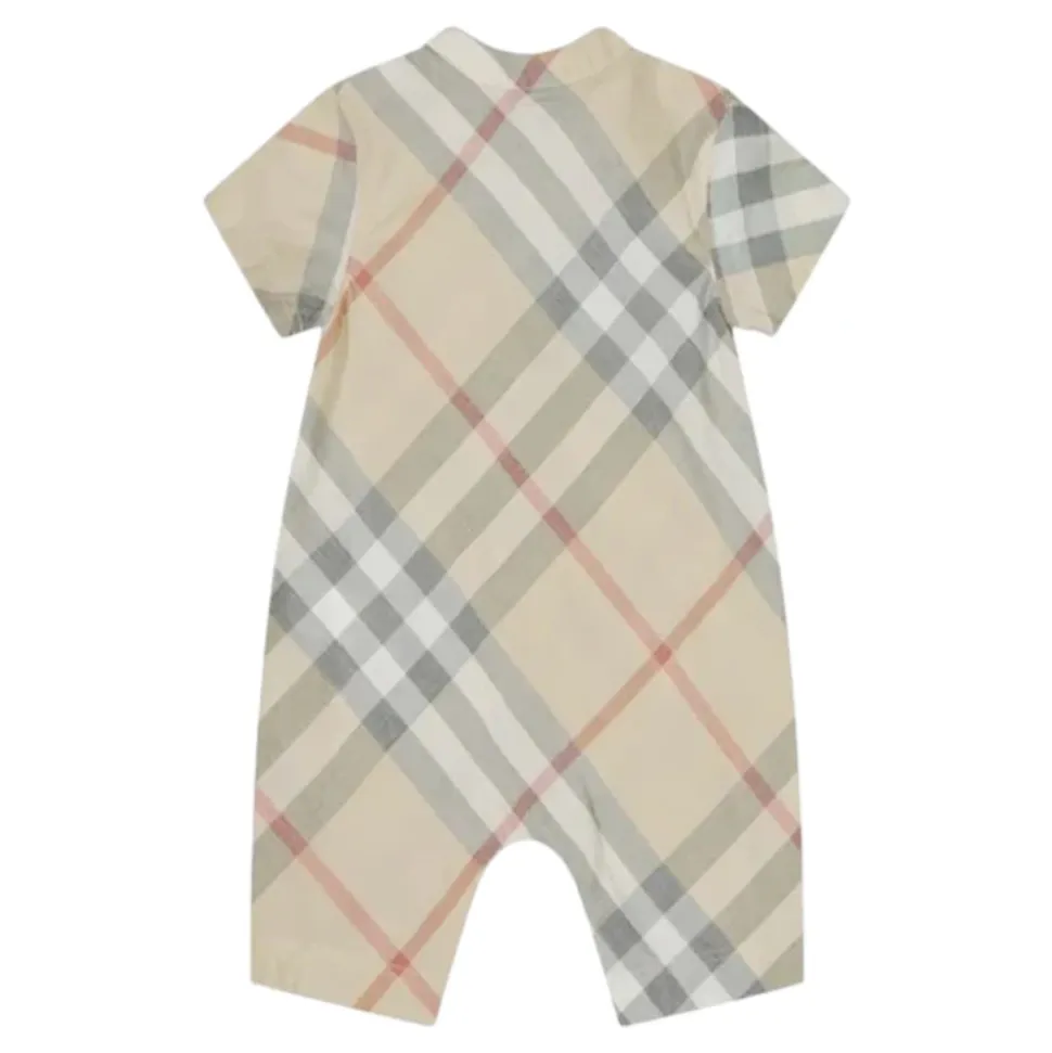 Blurry Check Romper