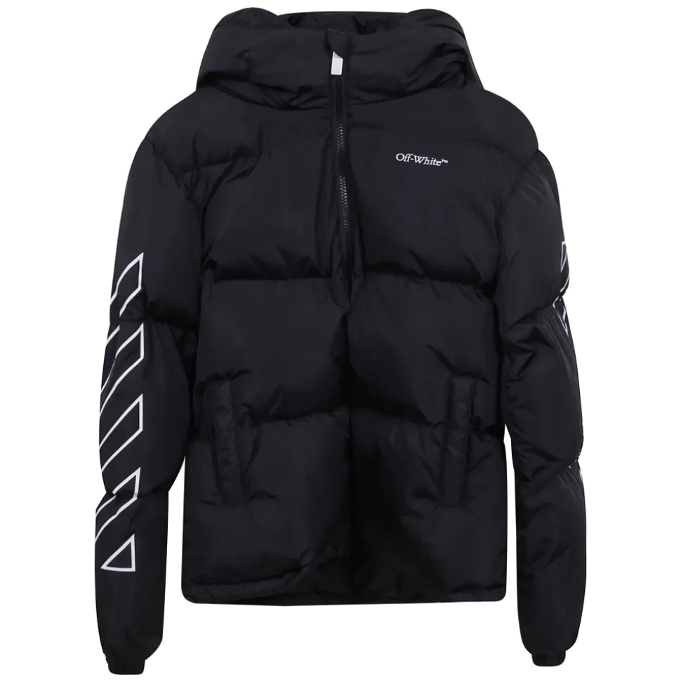 Bookish Diag Short Puffer