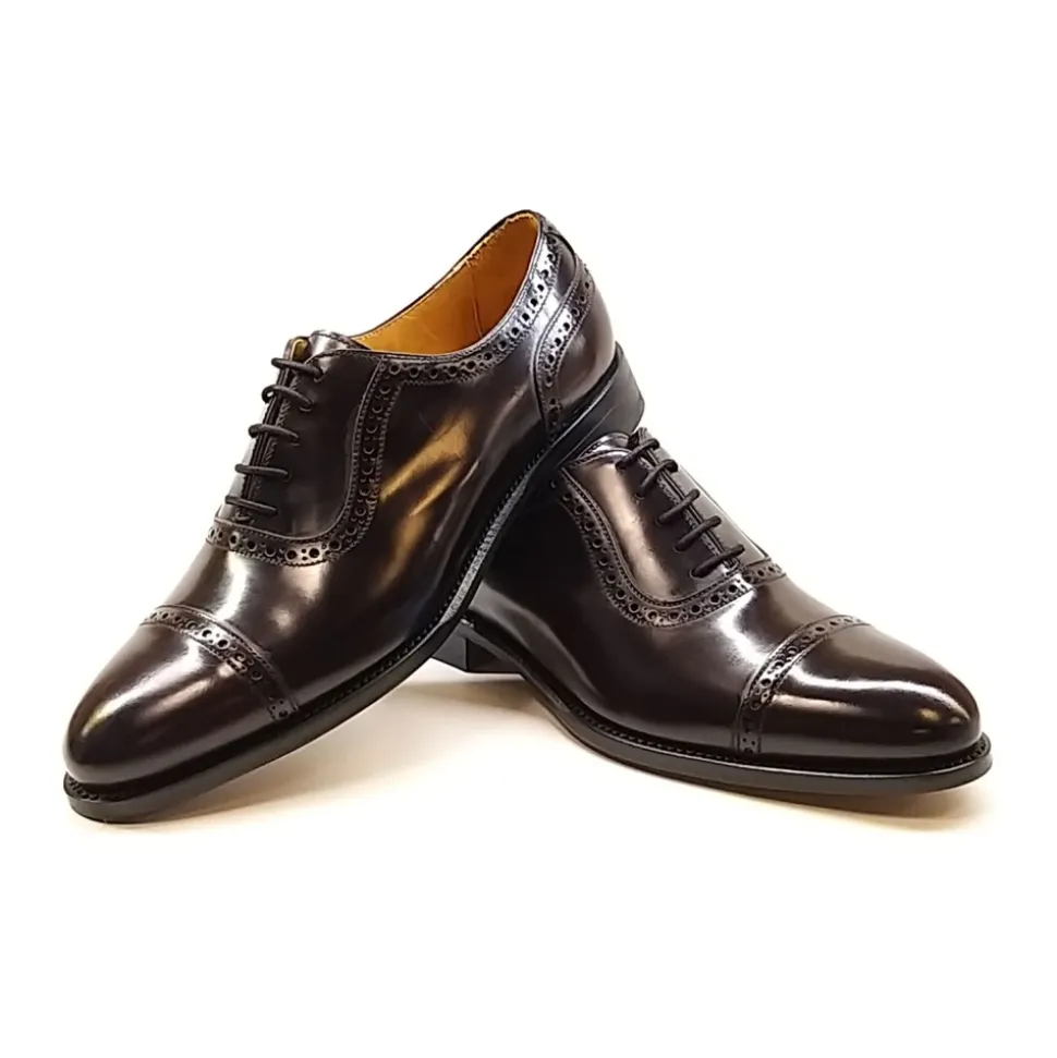 Bordeaux Leder Oxford Schuh