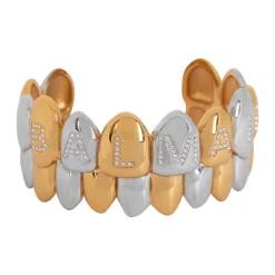 Brass and Crystal Grillz Armreif