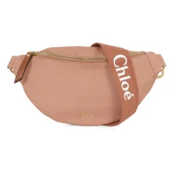 Braune Bauchtasche mit Logo-Verzierung