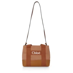 Braune Casual Tasche mit Logo-Band