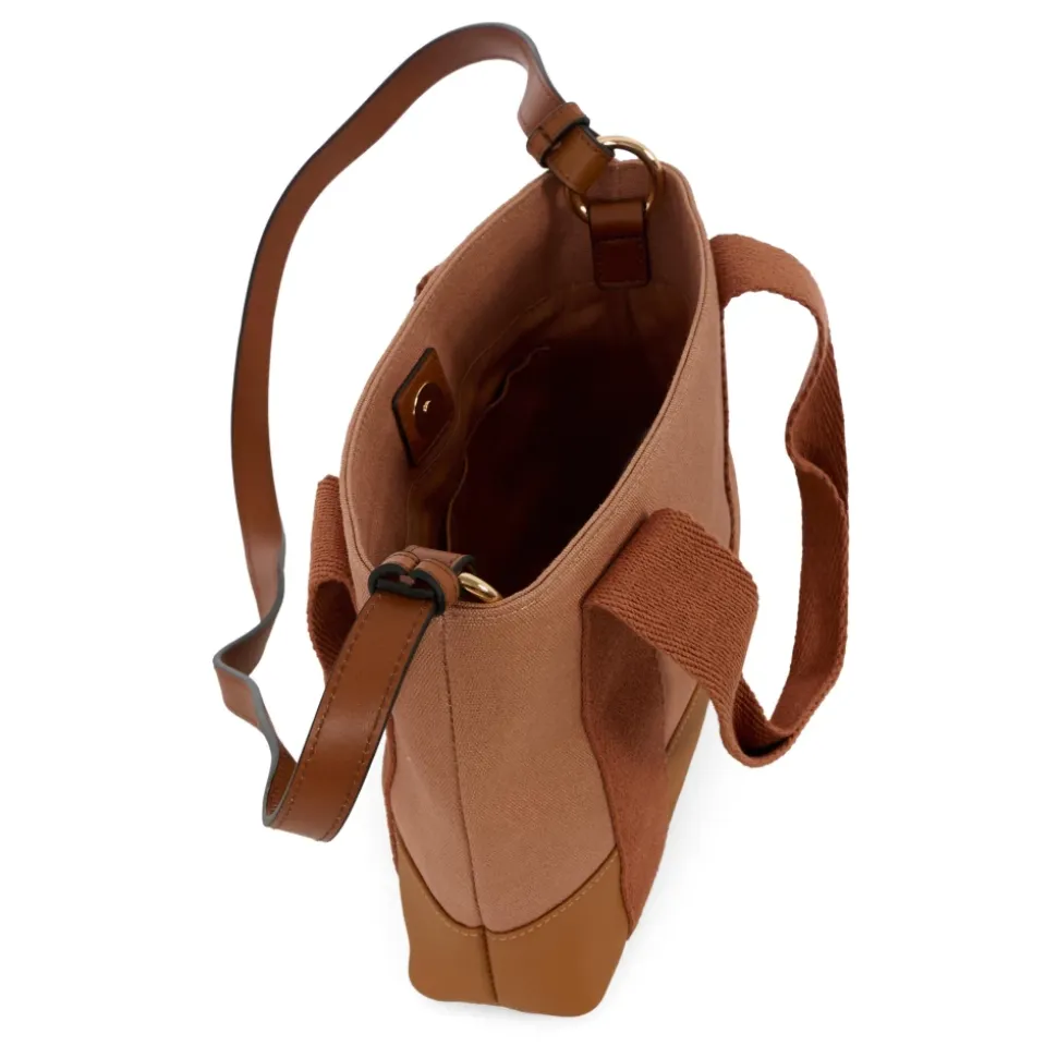 Braune Casual Tasche mit Logo-Band