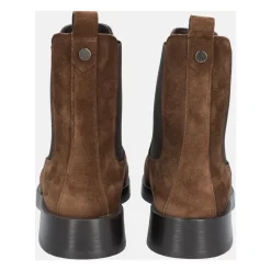 Braune Chelsea Wildleder Stiefel mit Absatz
