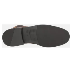 Braune Chelsea Wildleder Stiefel mit Absatz