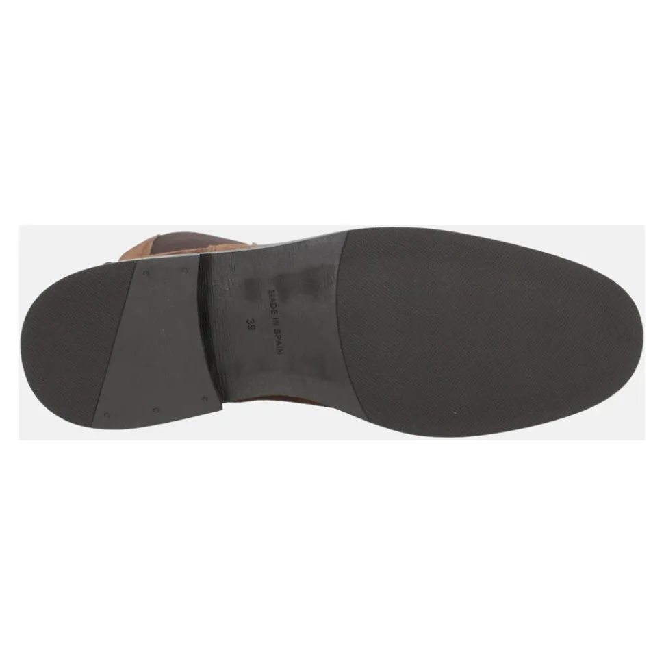 Braune Chelsea Wildleder Stiefel mit Absatz