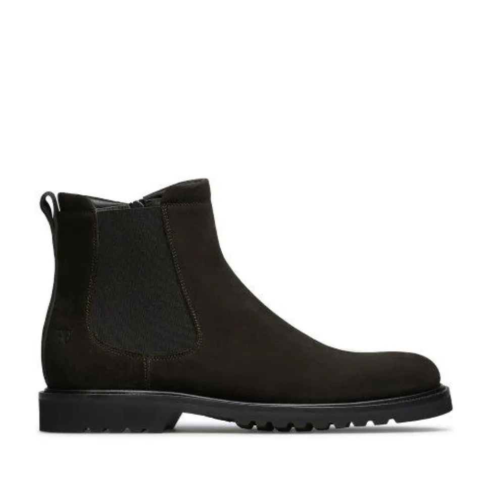 Braune Chelsea-Boots mit Vibram-Sohle