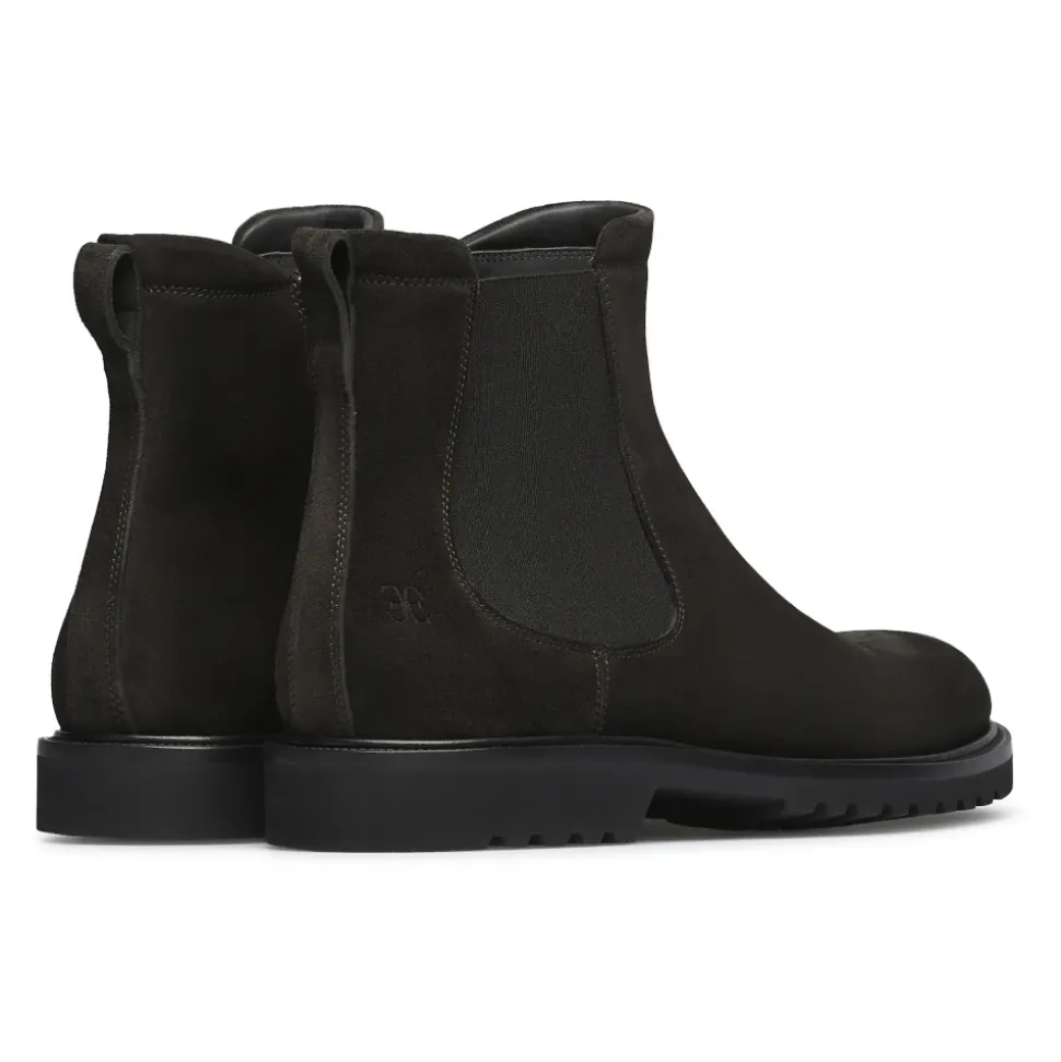 Braune Chelsea-Boots mit Vibram-Sohle