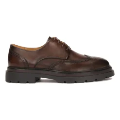 Braune Derby-Style BROGUES mit Lochmuster-Verzierung