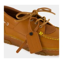 Braune Hybrid-Bootsschuhe aus Leder