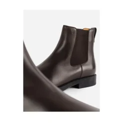 Braune Kalbsleder Chelsea Boots