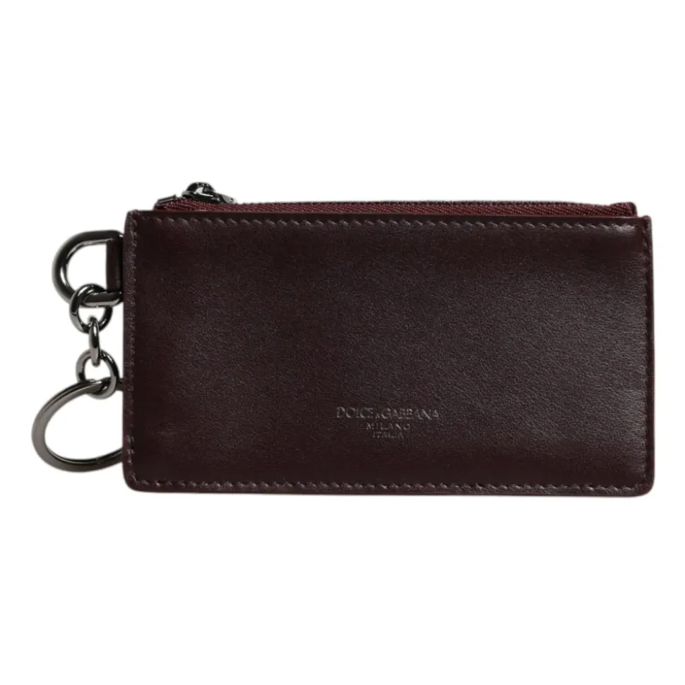 Braune Kalbsleder Kartenhalter Brieftasche