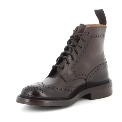 Braune Leder Brogue Ankle Boots