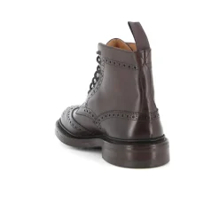 Braune Leder Brogue Ankle Boots