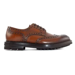 Braune Leder Derby Schuhe