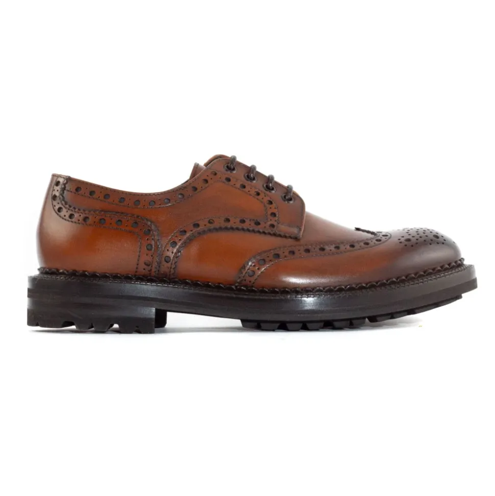 Braune Leder Derby Schuhe