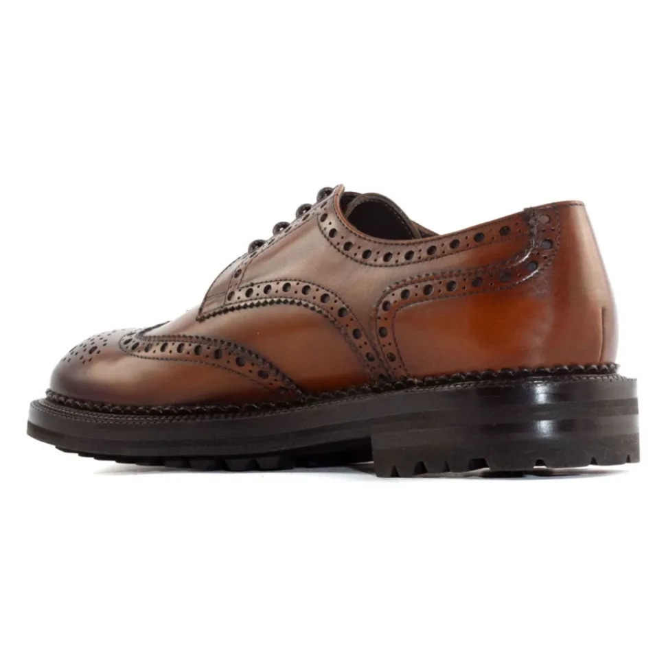 Braune Leder Derby Schuhe