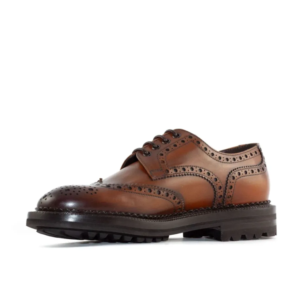Braune Leder Derby Schuhe
