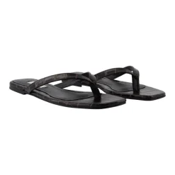Braune Leder Sandalen mit Offener Spitze
