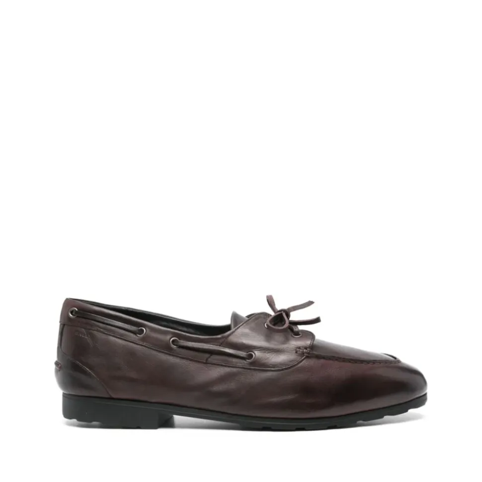 Braune Leder Schnürschuhe