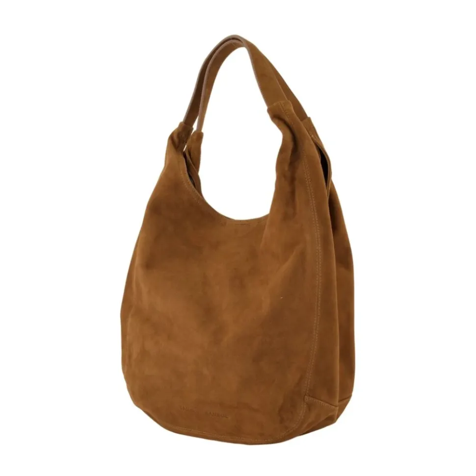 Braune Leder Shopper Tasche