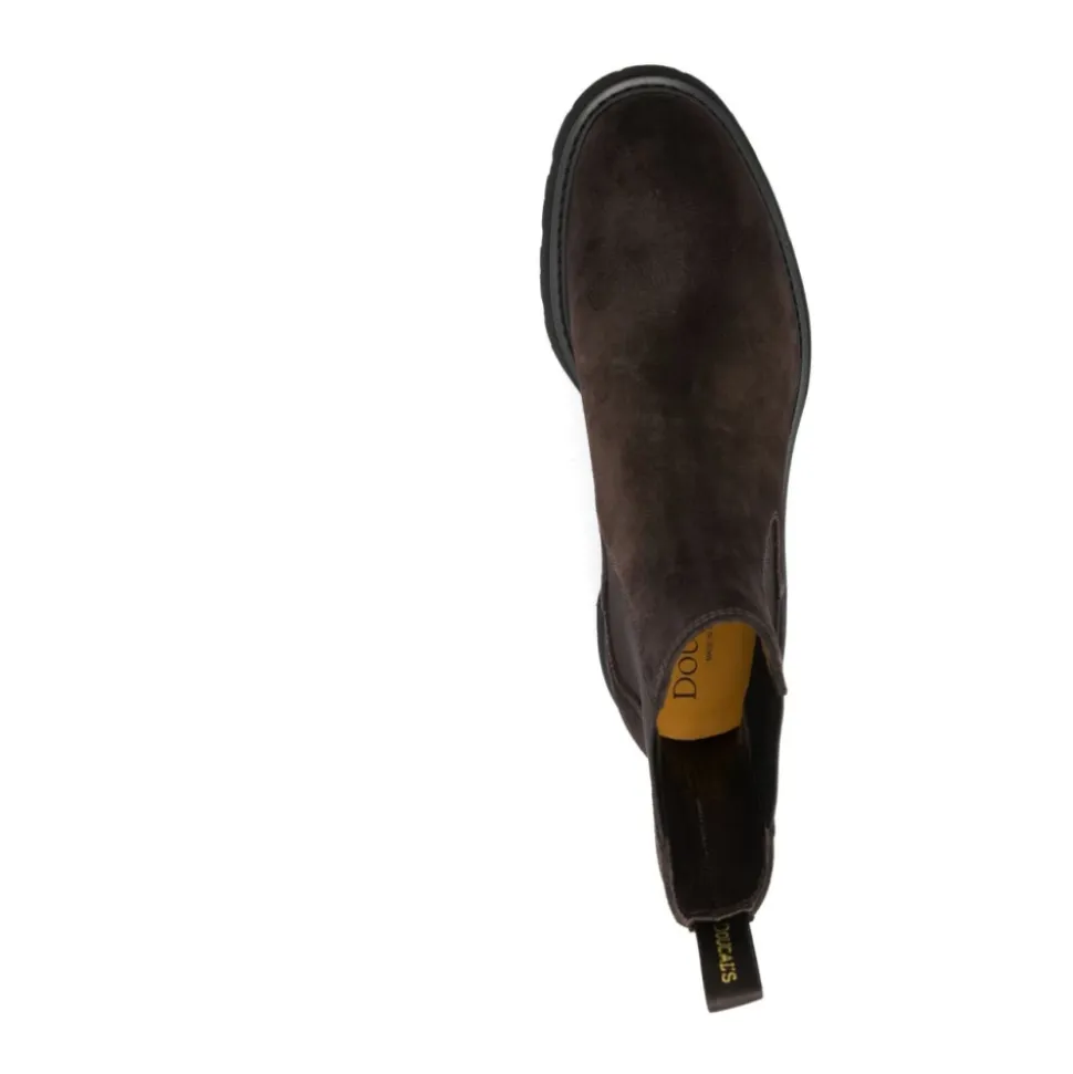 Braune Leder-Chelsea-Boots