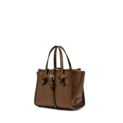Braune Leder-Crossbody-Tasche
