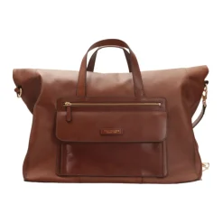 Braune Leder-Duffle-Tasche Modell Alberto