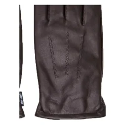 Braune Lederhandschuhe für den Winter