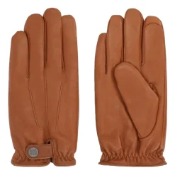 Braune Lederhandschuhe mit Touchscreen-Funktion