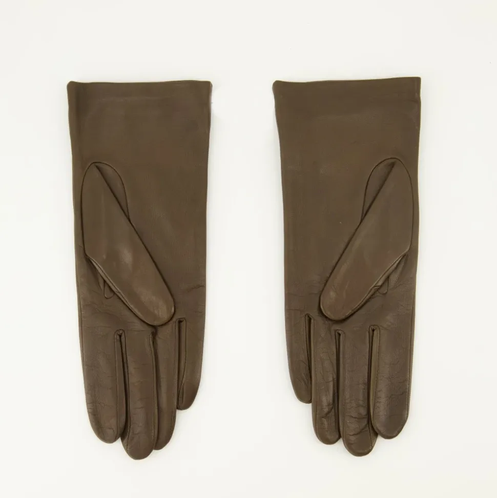 Braune Lederhandschuhe Unisex Modell