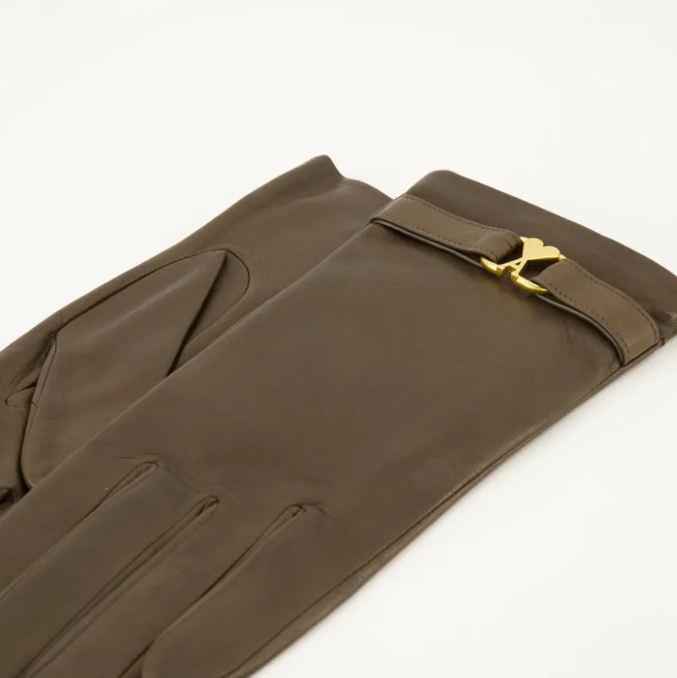 Braune Lederhandschuhe Unisex Modell