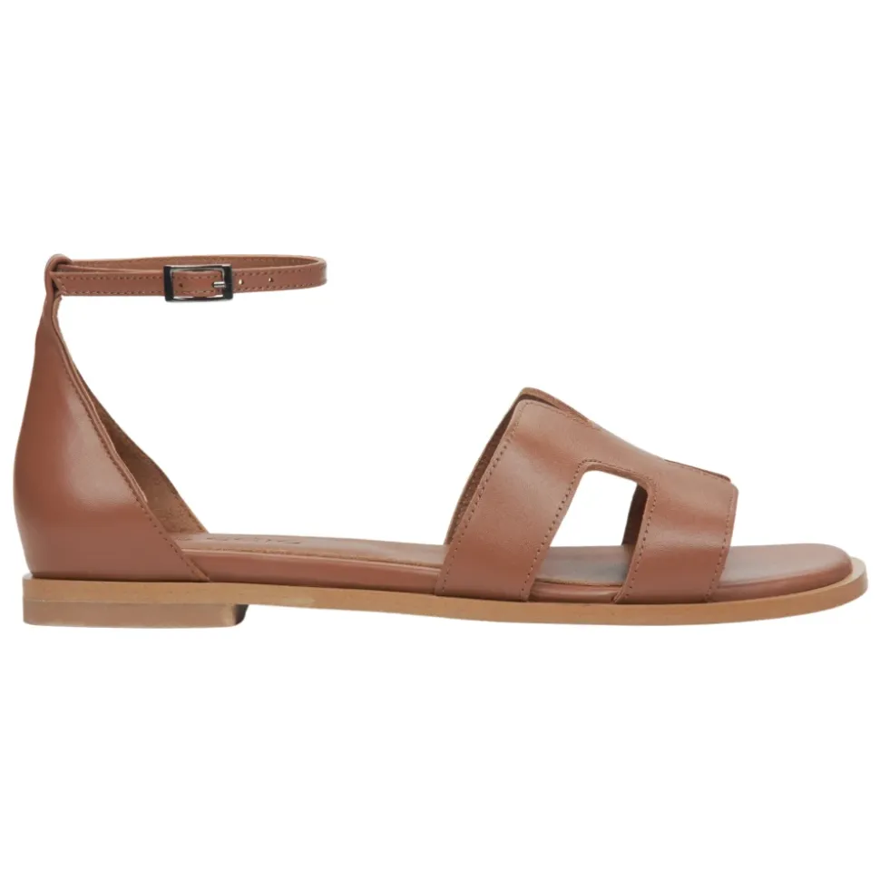 Braune Ledersandalen für Frauen