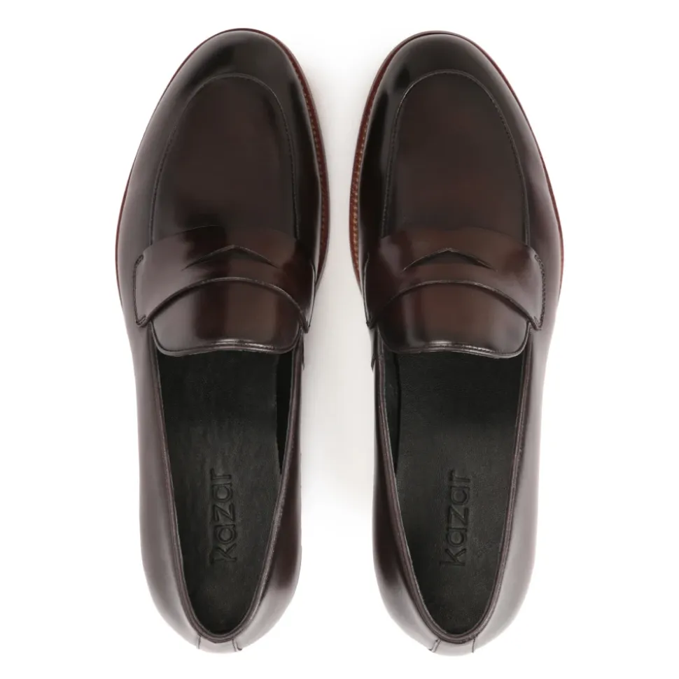 Braune Lederslipper für Herren
