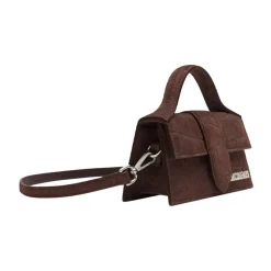 Braune Ledertasche mit Baumwollinterieur
