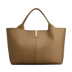 Braune Leder-Tote-Tasche
