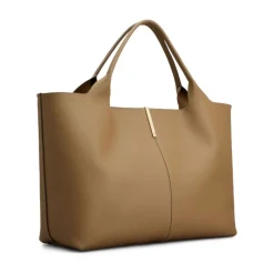 Braune Leder-Tote-Tasche