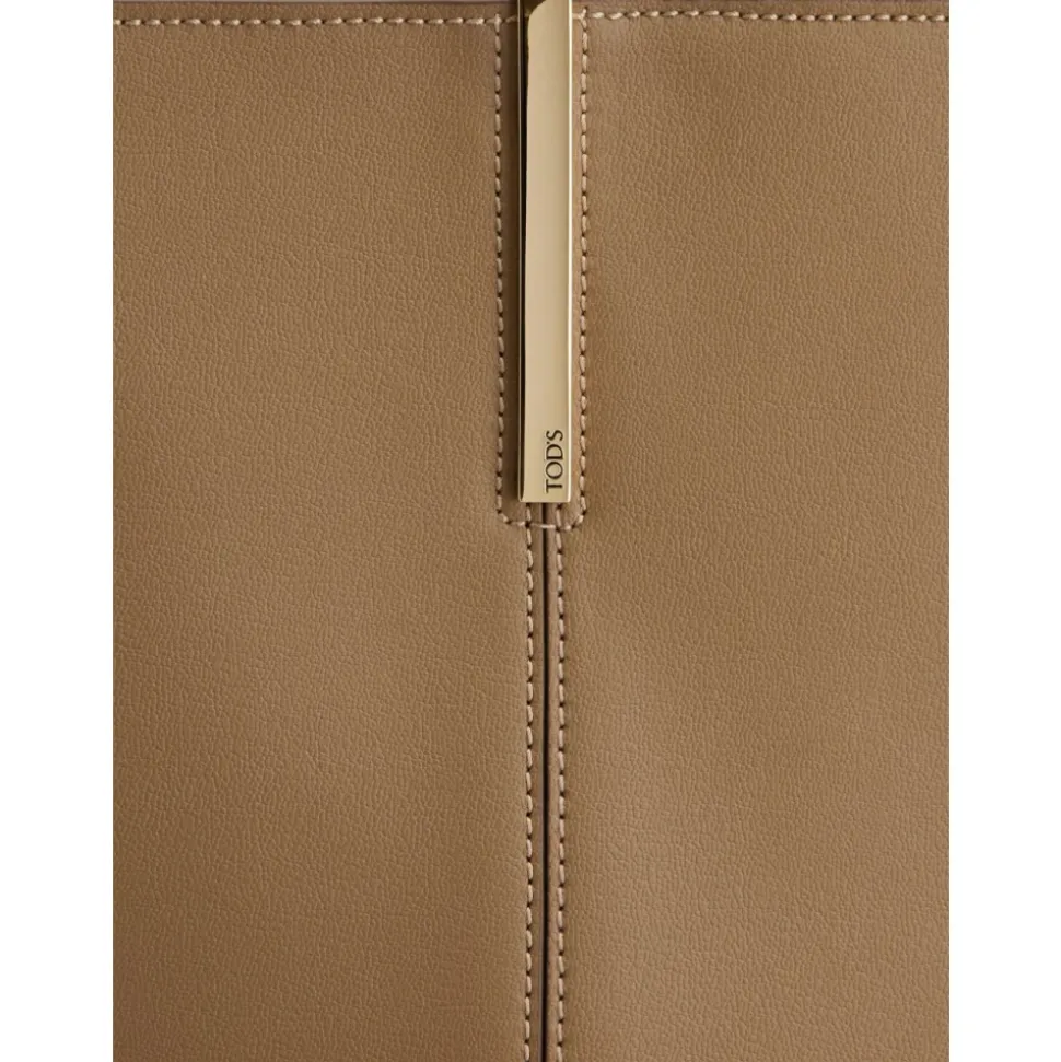 Braune Leder-Tote-Tasche
