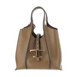 Braune Leder-T-Schnalle Handtasche