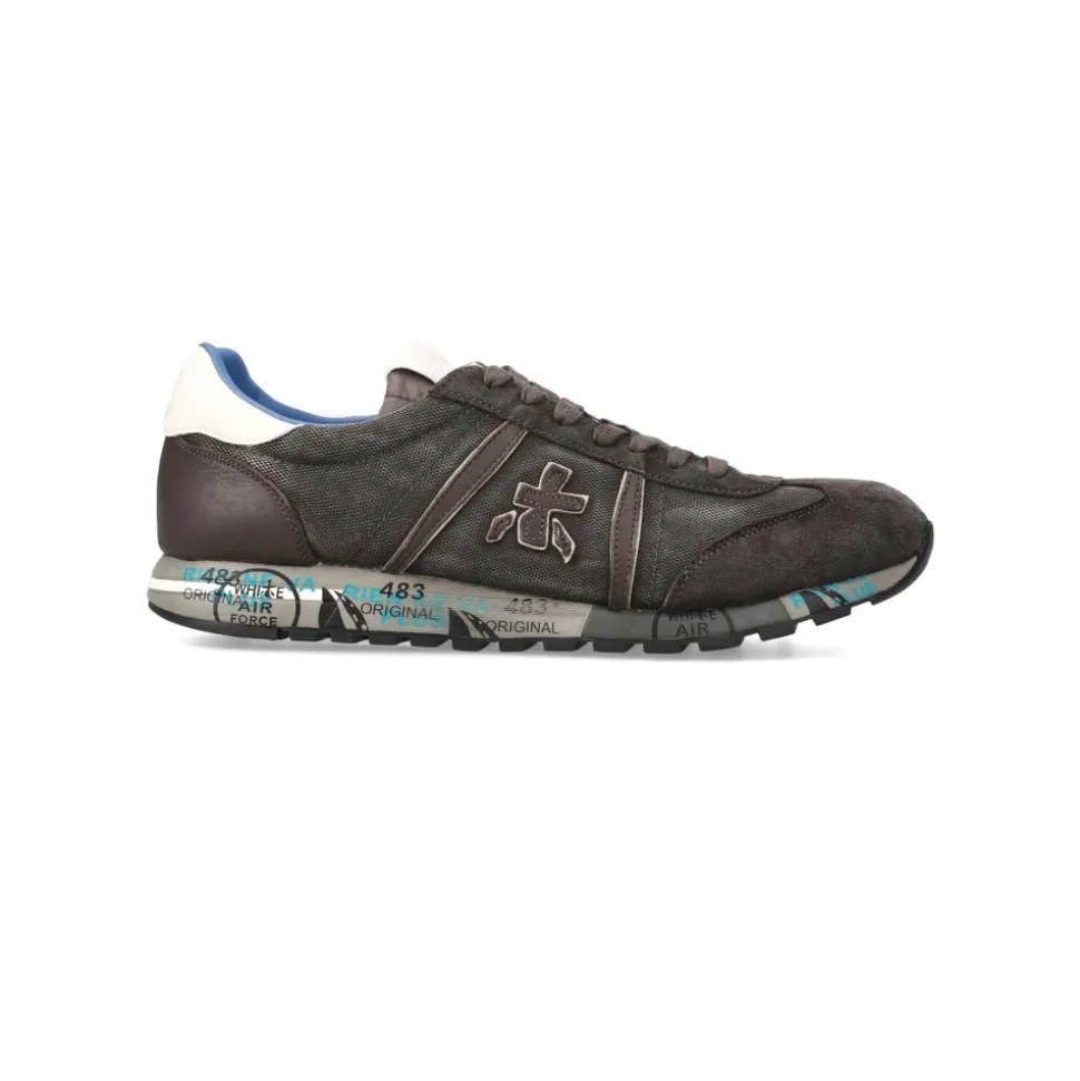 Braune Lucy Sneakers mit Wildledereinsätzen