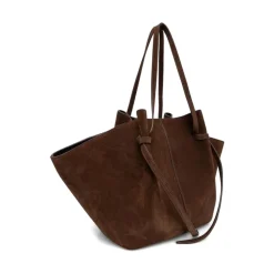 Braune Offene Top Doppel-Schultertasche