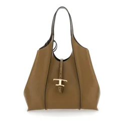 Braune Taschen zum Einkaufen und Medien