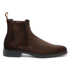 Braune Wildleder Chelsea Stiefel Leichter Stil