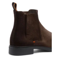 Braune Wildleder Chelsea Stiefel Leichter Stil