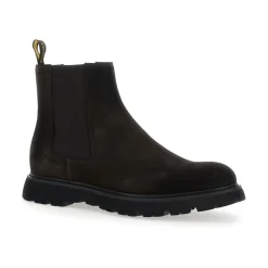 Braune Wildleder Chelsea Stiefel Mann