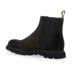 Braune Wildleder Chelsea Stiefel Mann