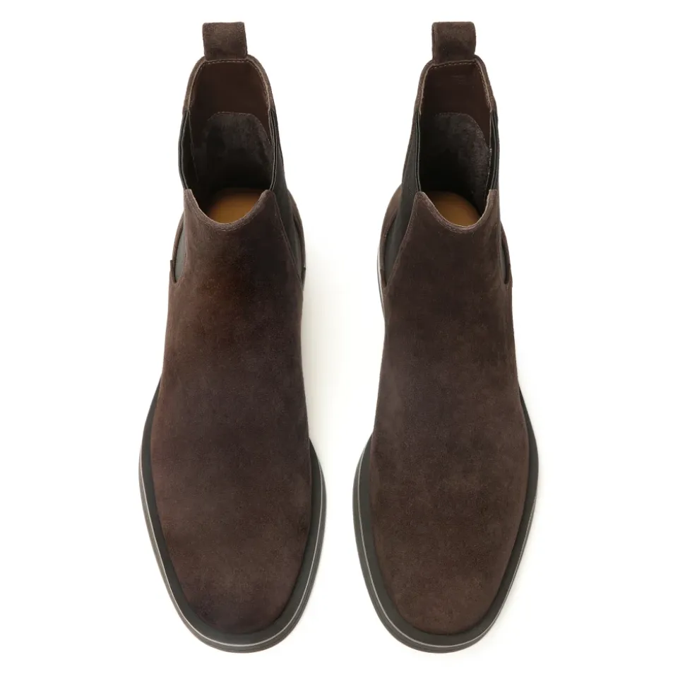 Braune Wildleder Chelsea-Boots