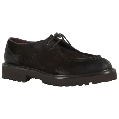 Braune Wildleder Derby Parabout Schuhe