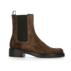 Braune Wildleder Leder Stiefeletten